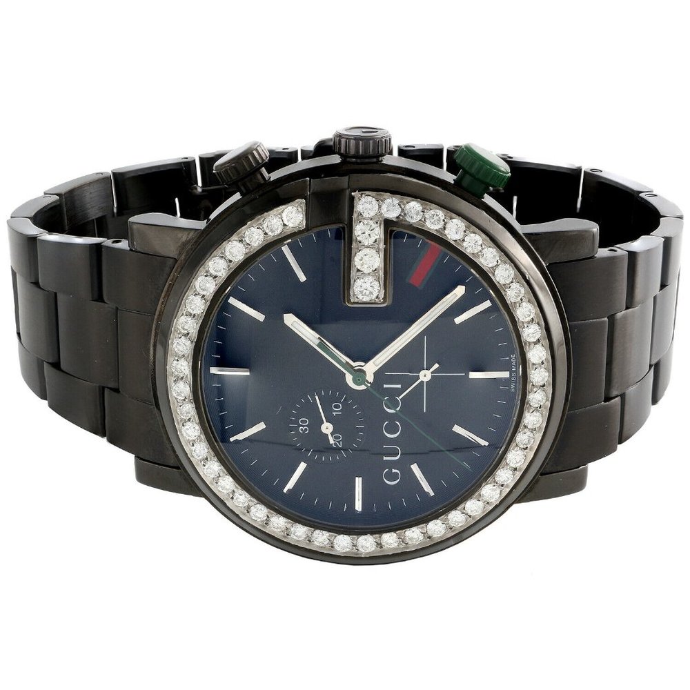 Gucci G-Watch 44mm 2 CT Diamond Genuine Watch - Picture 3 of 7